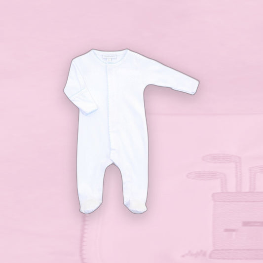 Essentials Footie - Light Blue Trim