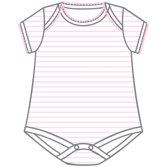 Mini Stripes Onesie - Pink