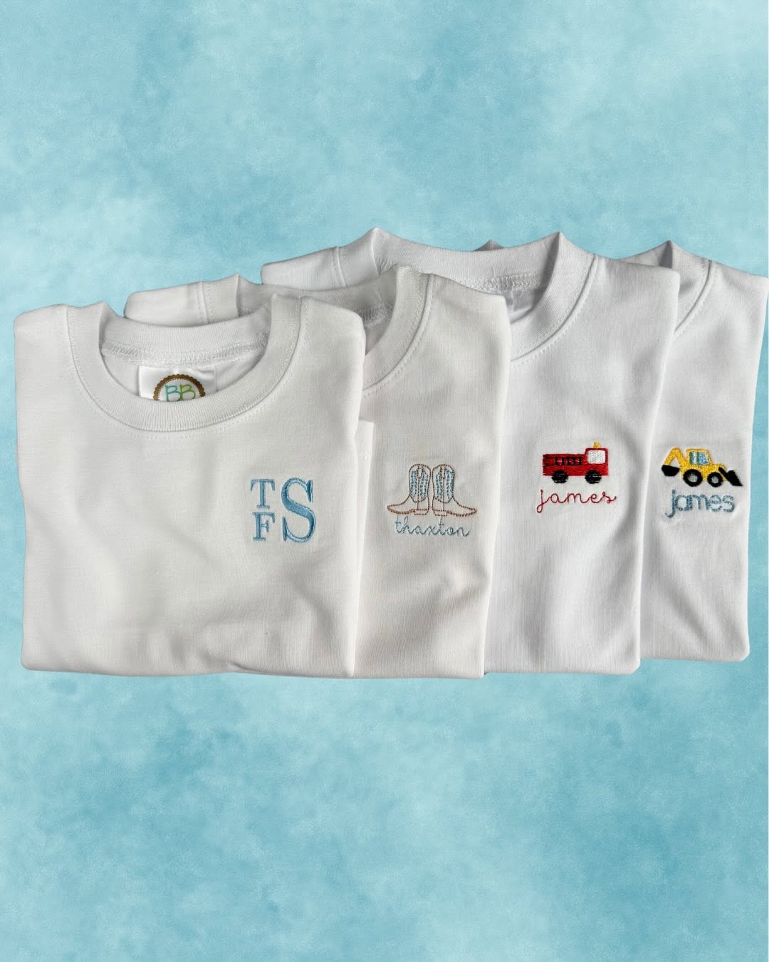 Simple, timeless, and uniquely theirs. Personalized tees for