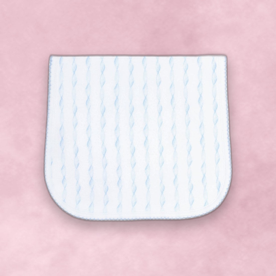 Blue Twirls Bib & Burp Cloth Set