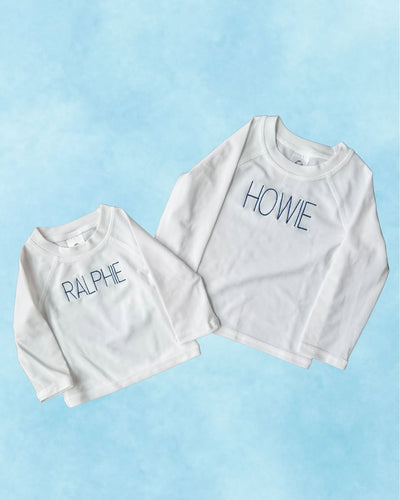 Personalized swim shirt