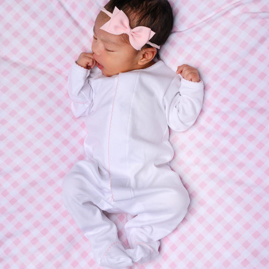 Essentials Footie - Pink Trim