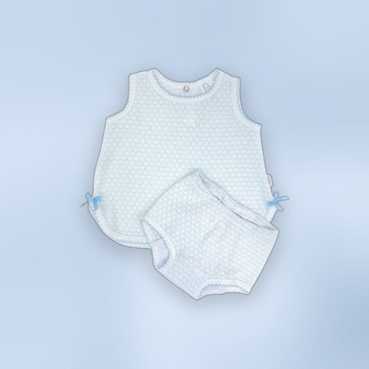 Paty Knit Pinstripe Diaper Set