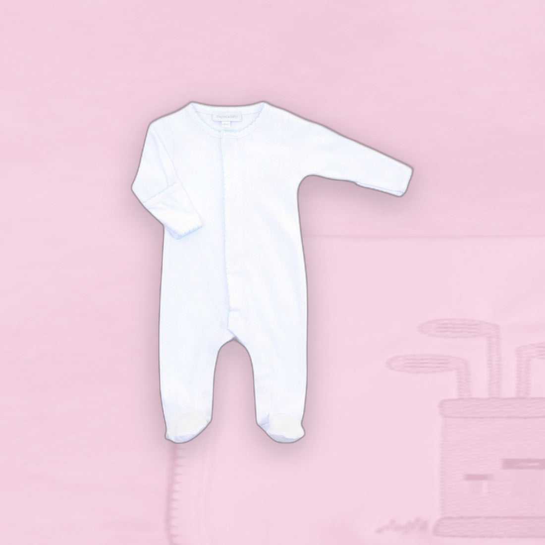 Essentials Footie - Light Blue Trim