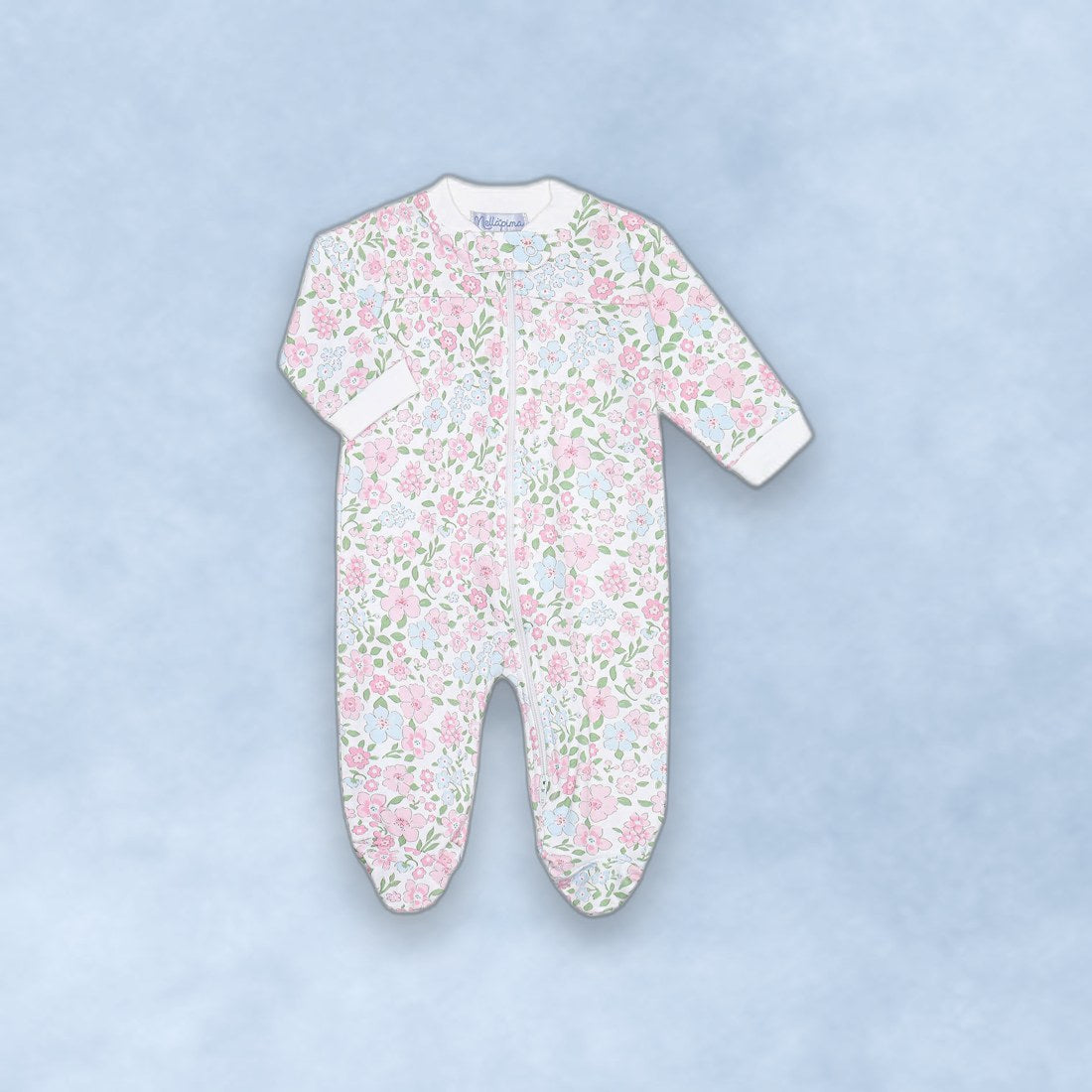 English Garden Zipper Footie