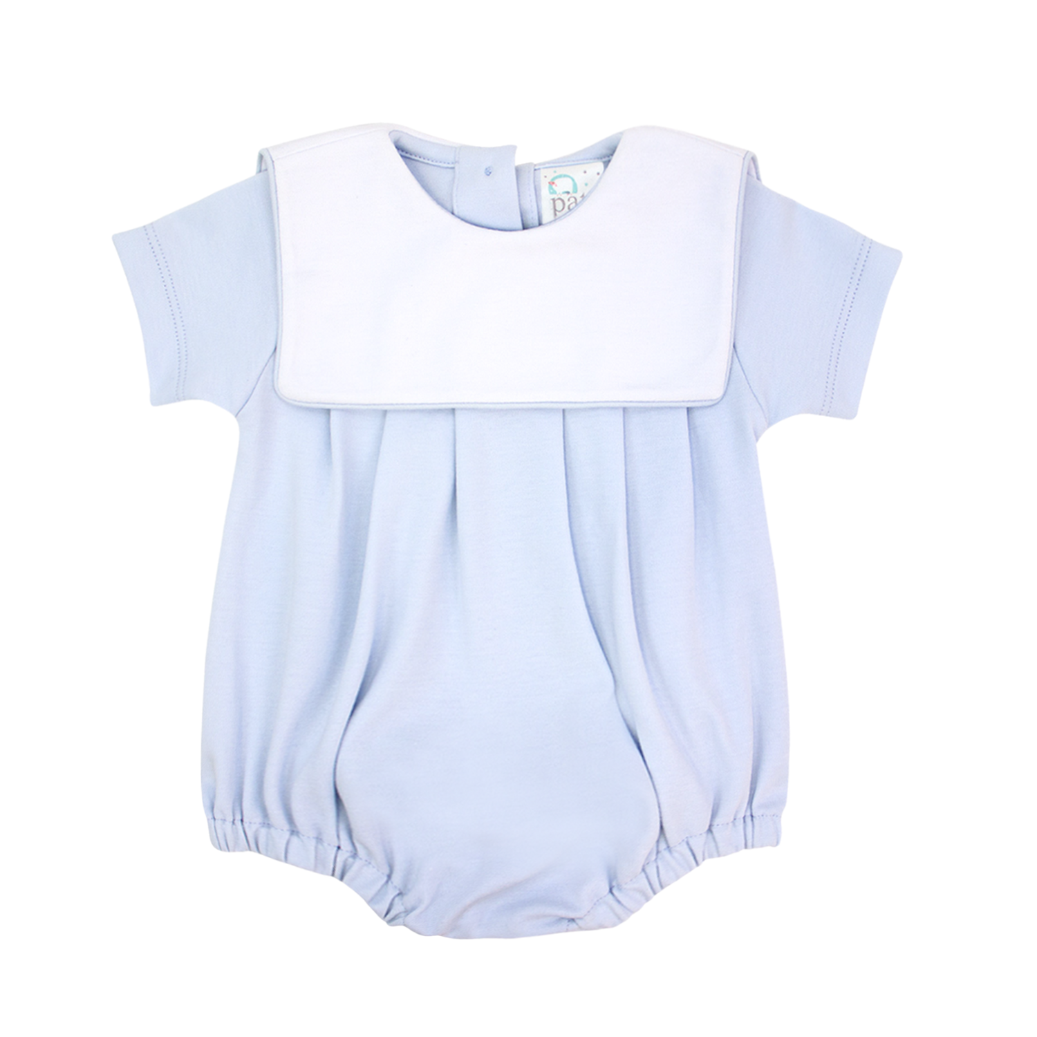 Paty Organic Cotton Boy's Bubble with Bib