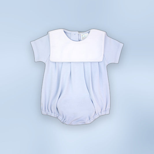 Paty Organic Cotton Boy's Bubble with Bib