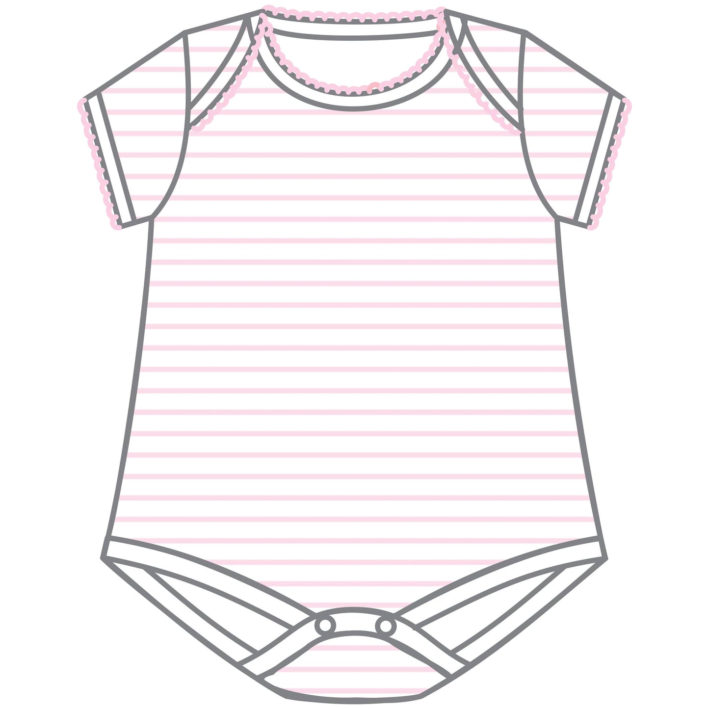 Mini Stripes Onesie - Pink