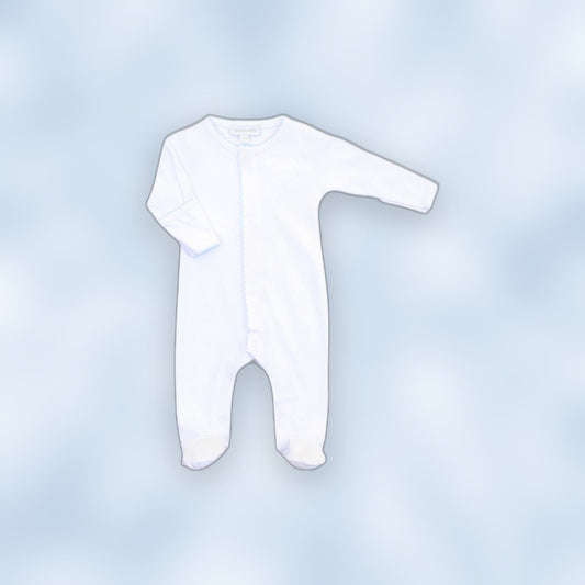 Essentials Footie - Light Blue Trim
