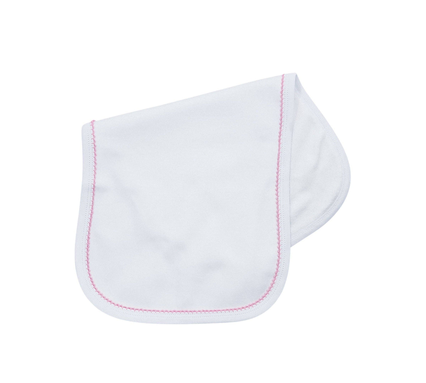 Premium Picot Trim Burp Cloth