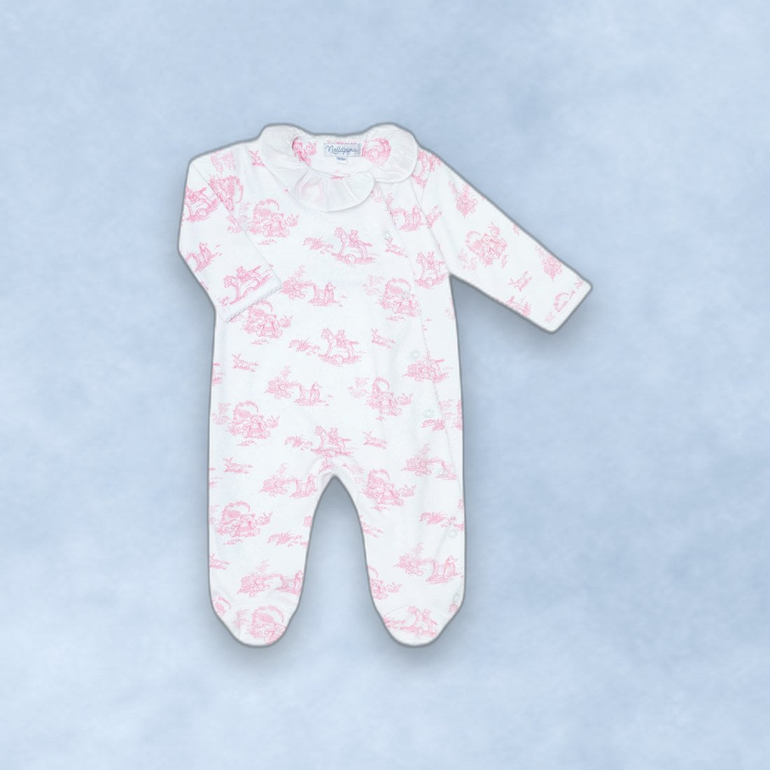 Toile Crossover Footie