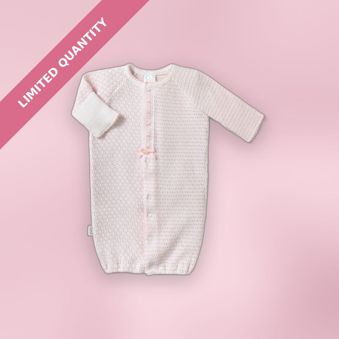 Paty Knit Pinstripe Converter with Eyelet Trim