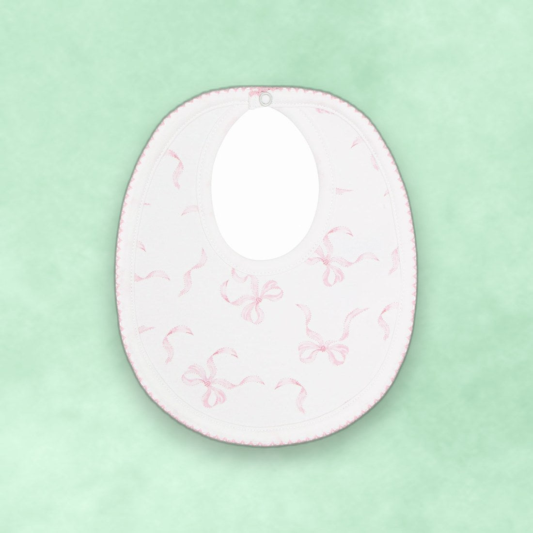 Charming Bows Print Bib & Burp Cloth Set