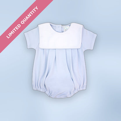 Paty Organic Cotton Boy's Bubble with Bib