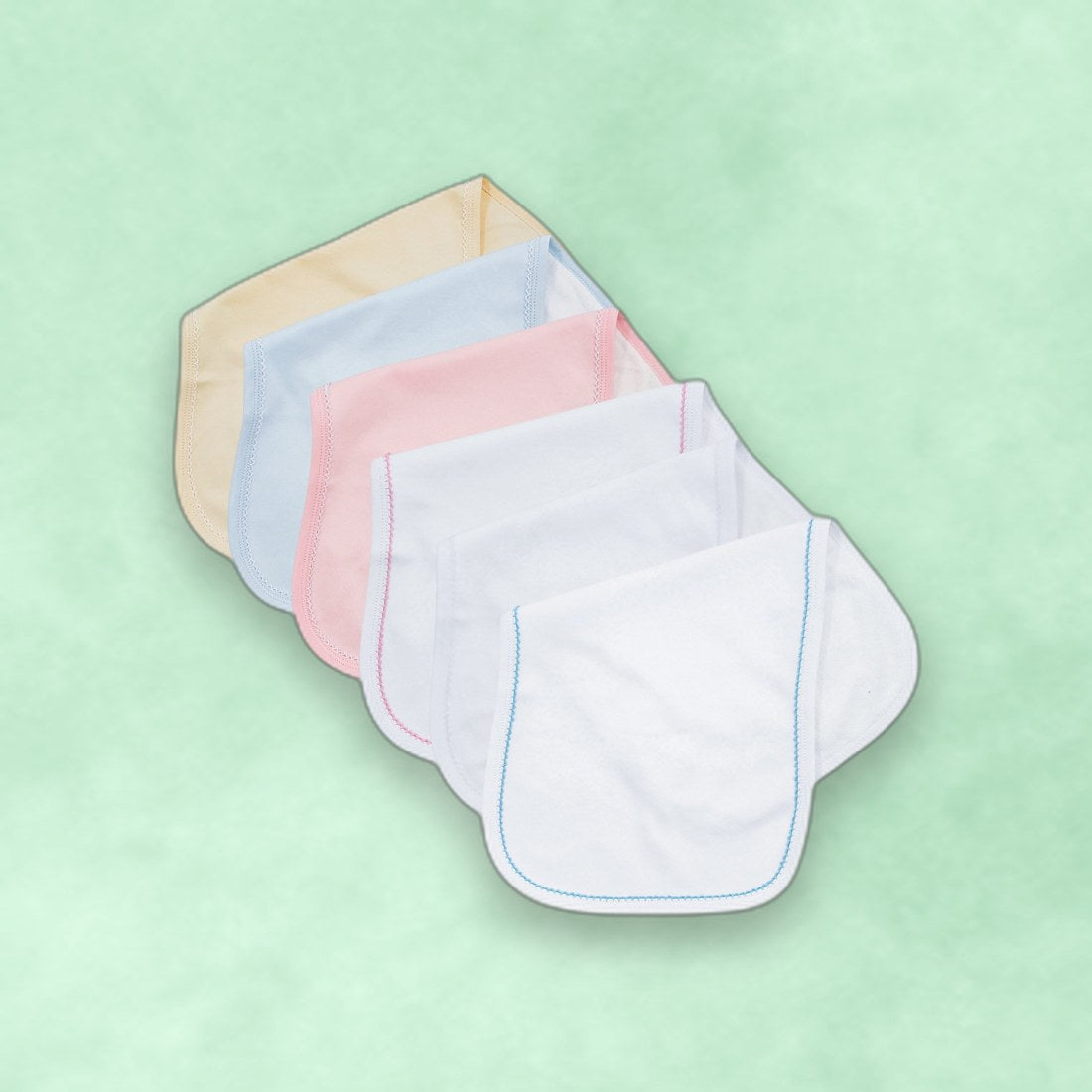 Burp Cloth - Picot Trim - Terry Cloth Backing